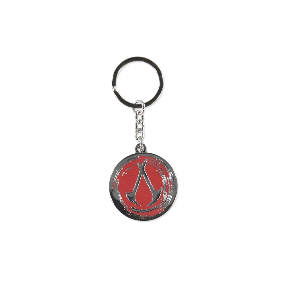 Assassin's Creed - Assassin's Creed Shadows - Logo Round Sleutelhanger - Rood/Zilverkleurig